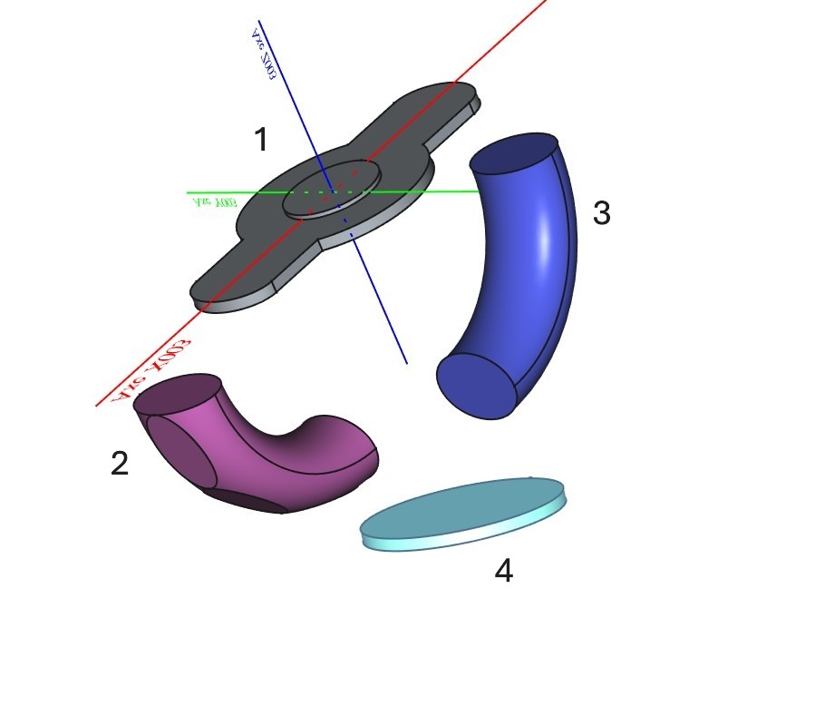 Vue éclatée schématique